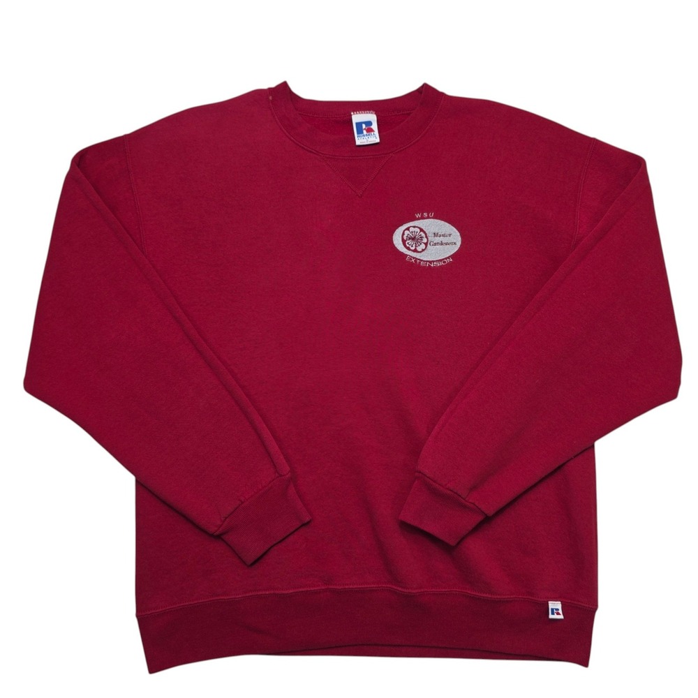 Russell Athletic WSU Master Gardeners Extension Sweatshirt Maroon Red Large